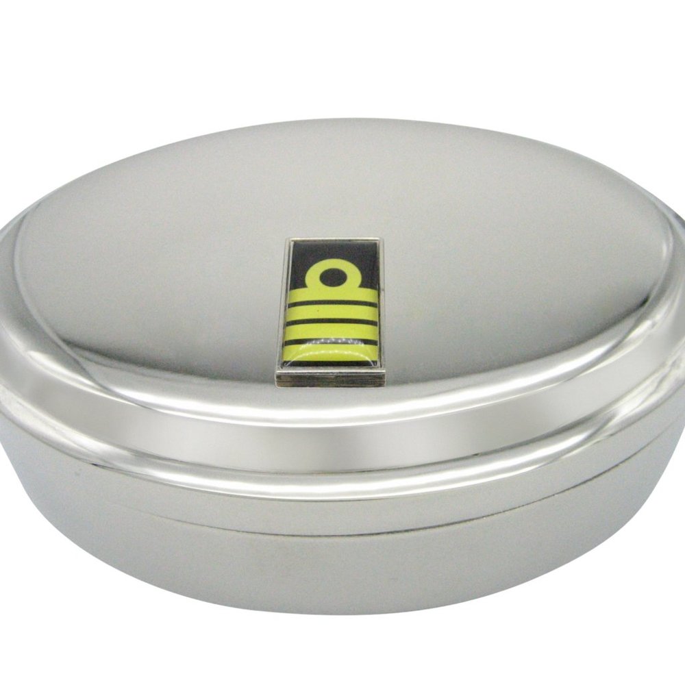 Rectangular Nautical Captain Rank Oval Jewelry Box - image 1